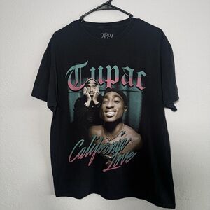 2Pac Tupac California Love Graphic T-Shirt Men’s Large Black Hip Hop Rap Tee